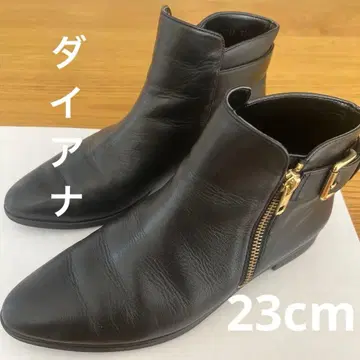 블랙 가죽 부츠 23.0 cm