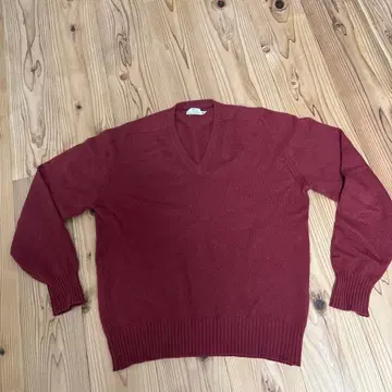 100% 퓨어 캐시미어 니먼 마커스 L 크림슨 스웨터