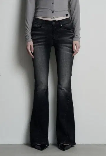 SYNERJYN CAT WASHING DENIM PANTS BLACK M