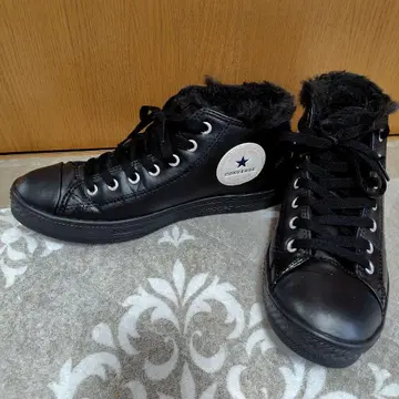 CONVERSE 퍼 하이컷 스니커즈 25cm