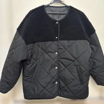 보아 퀼팅 자켓 블랙