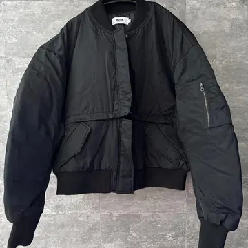 AZUL by moussy 블랙 MA-1 자켓