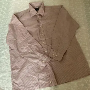 DAKS 체크 무늬 코튼 셔츠 남성용 L