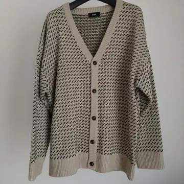 SHIPS 베이지 블랙 V넥 니트 가디건