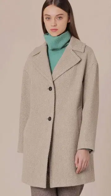 부인화보 게재품 매킨토시 DURRIS 알파카 울 코트 베이지