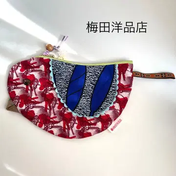 우메다 양품점 아프리칸 프린트 새 파우치 화장품 파우치 핸드메이드 일본제