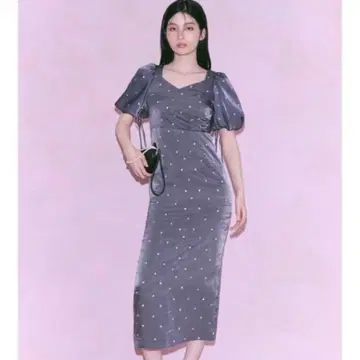 미사용 새상품 FRAY.ID 하트 자수 원피스