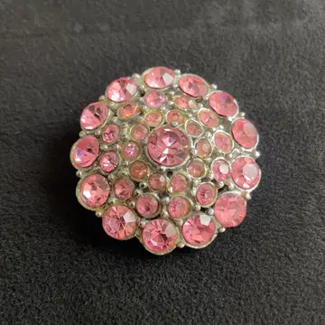 [ 20 ] 유로 빈티지 브로치 라운드형 핑크 스톤