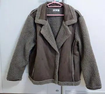 [ 미사용 택 없음 ] W Z 보아 x 페이크 무스탕 자켓 XXL 브라운