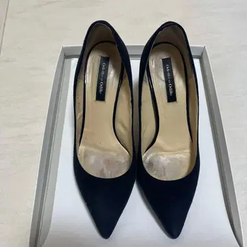 네이비 스웨이드 스틸레토 하이힐