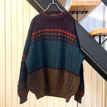 80s~90s 좋은 배색 Gaeltarra 아일랜드 빈티지 니트 두툼함