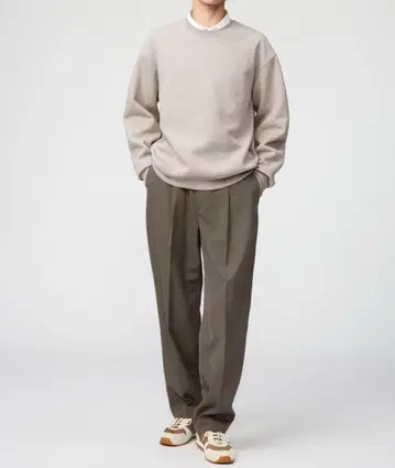 [ 새상품 ] UNIQLOC 턱 와이드 테이퍼드 팬츠 M