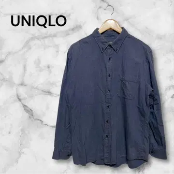 유니클로 긴팔 셔츠 앞 버튼 가슴 포켓 레귤러 기장 XL 사이즈