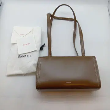 STAND OIL 브라운 가죽 숄더백