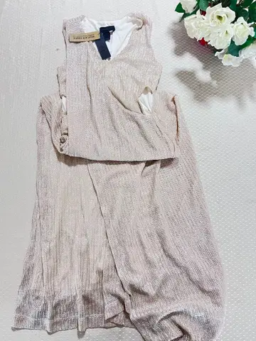 e:pse 베이지 니트 롱 드레스