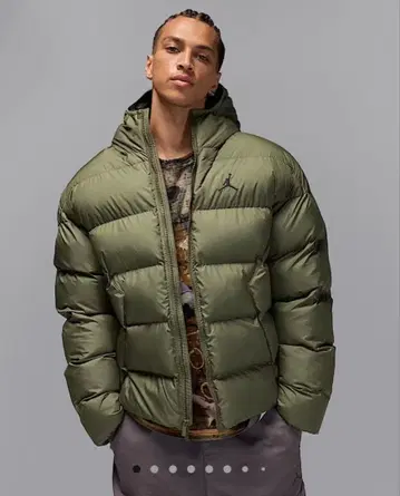 Jordan 후드 부착 블랙 다운 자켓 L 사이즈