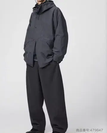 브러쉬드 맨투맨 와이드 팬츠 다크 그레이 L 사이즈