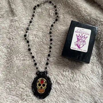 클래식 하드웨어 주얼리 스컬 목걸이