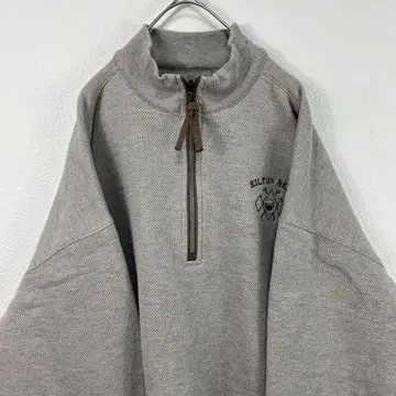 USA 구제 의류 gear 하프 지퍼 자수 맨투맨 골프