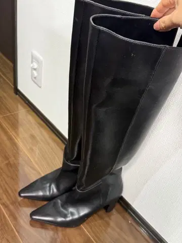 Lily brown 블랙 롱 부츠 JP 25