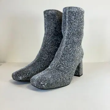 컨디션 최상 MURUA 삭스 부츠 글리터 백 지퍼 23.5cm