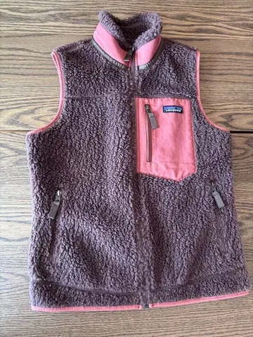 patagonia 플리스 베스트 S 사이즈 브라운 핑크
