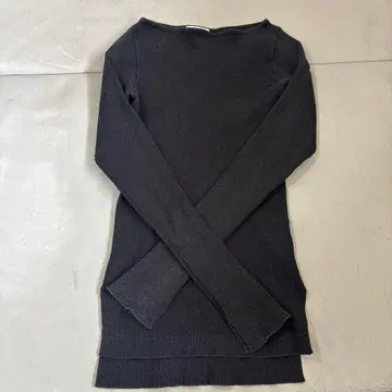 AURALEE 론 헤르만 별주 리브 긴팔 블랙 0 사이즈