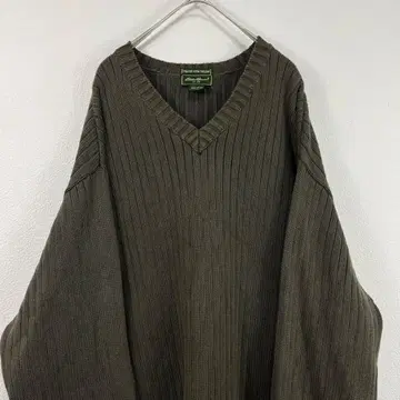 USA 구제 의류 eddie bauer 에디 바우어 코튼 니트 카키