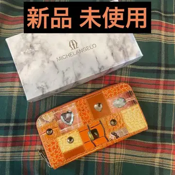 미켈란젤로 지갑 패치워크 천연 가죽 미사용 새상품
