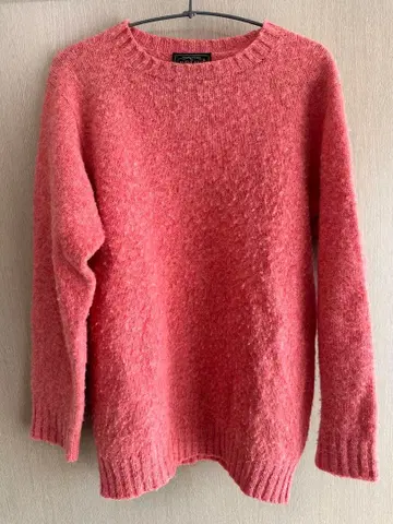 BEAMS+ 시에틀랜드 니트 M 사이즈 옅은 핑크