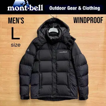 L 몽벨 다운 자켓 montbell 다운 후드티 블랙