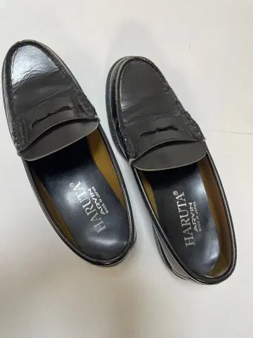 HARUTA 블랙 로퍼 26cm