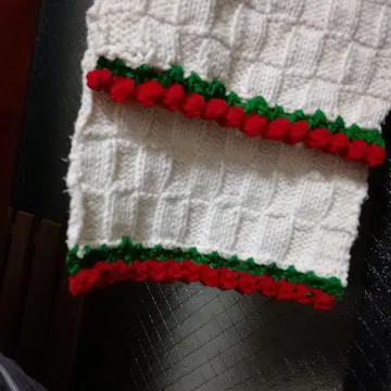 [ Handmade ] 화이트 꽃 초롱 머플러