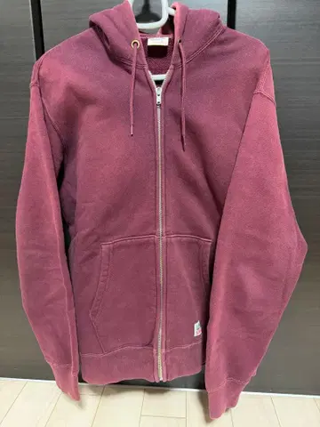 RADIALL 버건디 지퍼 후드티 M