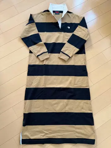 canterbury 스트라이프 긴팔 폴로 원피스 M 사이즈