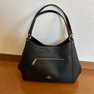 블랙 가죽 토트백