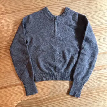 CLANE W FACE HALF ZIP YAK KNIT TOPS