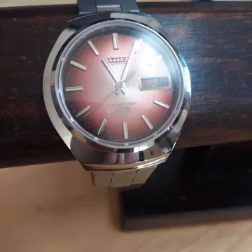 CITIZEN 자동 와인딩 시계 핑크 다이얼 코스모트론