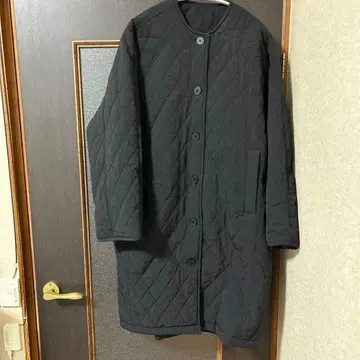 Recat 블랙 퀼팅 자켓 F