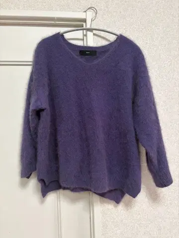 vingtrois 퍼플 V넥 긴팔 니트