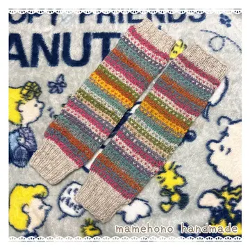 네팔 울 100% 파스텔 컬러 니트 레그 워머