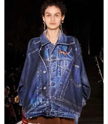 FT x TATA 프린트 블루 데님 프린트 블루종 size2