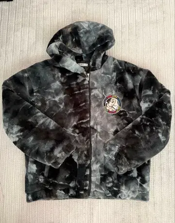 GALFY 플리스 자켓 빅 사이즈 그레이 블랙