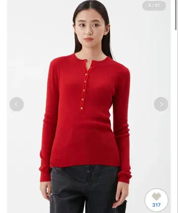 [미라 오웬] 벨로아 헨리넥 리브 니트