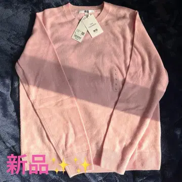 유니클로 100% 캐시미어 핑크 스웨터 L 사이즈