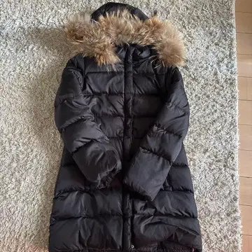 URBANRESEARCH 후드 부착 롱 다운 자켓 블랙