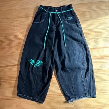 9090 TECHNO 벌룬 데님 팬츠