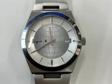 agnis b. 지구본 디자인 쿼츠 손목시계 에네스베