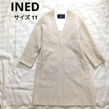 새상품급 INED 베이지 롱 코트 여성용 코트 사이즈 11