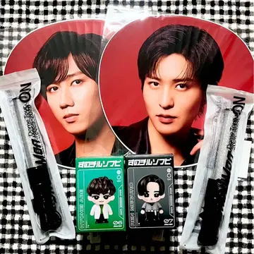 SnowMan 메구로 렌 아베 료헤이 ON 부채, 응원봉, 소프트 비닐